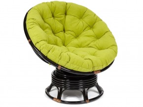 Кресло-качалка Papasan w 23/01 B с подушкой Antique brown, флок Олива в Нижней Салде - nizhnyaya-salda.магазин96.com | фото