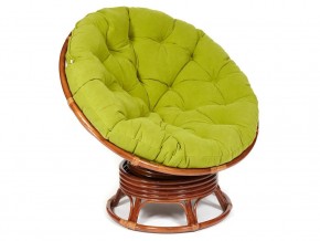 Кресло-качалка Papasan w 23/01 B с подушкой Pecan, флок Олива в Нижней Салде - nizhnyaya-salda.магазин96.com | фото