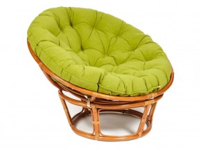 Кресло Papasan 23/01 W с подушкой Cognac, флок Олива в Нижней Салде - nizhnyaya-salda.магазин96.com | фото