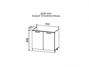 Шкаф нижний ДСМ800 под мойку в Нижней Салде - nizhnyaya-salda.магазин96.com | фото